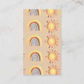 Boho regenboog hoe groot is mama's buik informatiekaartje (Achterkant)