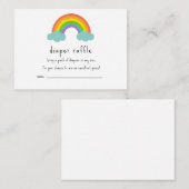 Boho Regenboog Jongen Luier Raffle Kaart (Voorkant / Achterkant)
