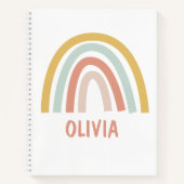 Boho Regenboog Kinderen Gepersonaliseerd Notitieboek (Voorkant)