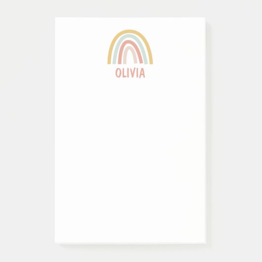 Boho Regenboog Kinderen Persoonlijk Post-it® Notes (Voorkant)