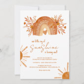 Boho regenboog kleine zonneschijn sinaasappel 1e v kaart (Voorkant)