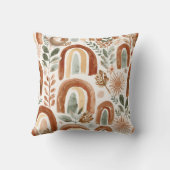 Boho Regenboog Kussen | Neutrale Kinderkamer Decor (Achterkant)