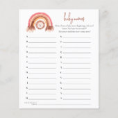 Boho Regenboog Leeuw Baby Namen Douche Spel Flyer (Voorkant)