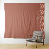 Boho regenboog leeuw Baby shower foto bruin achter Wandkleed (In Situ (horizontaal))