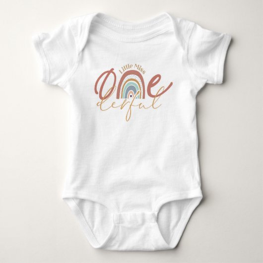 Boho Regenboog - Little Miss Onederful Romper (Voorkant)
