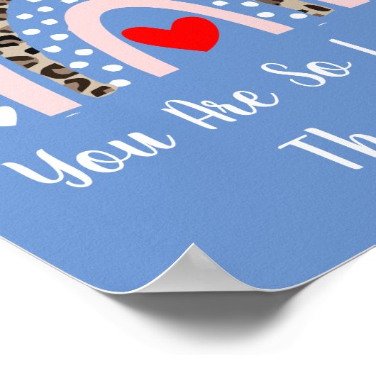 Boho Regenboog Luipaard Patroon Hartjes Jongens Sl Poster (Hoek)