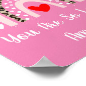 Boho Regenboog Luipaard Patroon Hartjes Kinderkame Poster (Hoek)