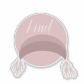 Boho Regenboog Macrame Roze Soort Sticker (Voorkant)