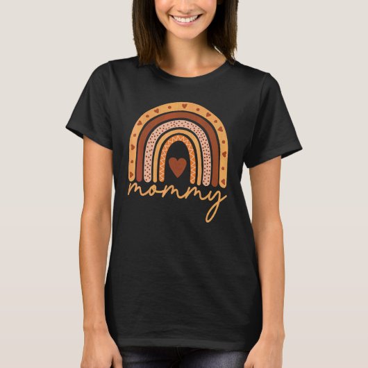 Boho Regenboog Mama Moederdag Boho Regenboog Moede T-shirt (Voorkant)