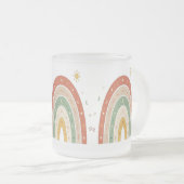 Boho Regenboog Matglas Koffiemok of Cute Ea (Voorkant rechts)
