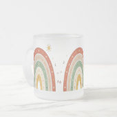 Boho Regenboog Matglas Koffiemok of Cute Ea (Voorkant links)
