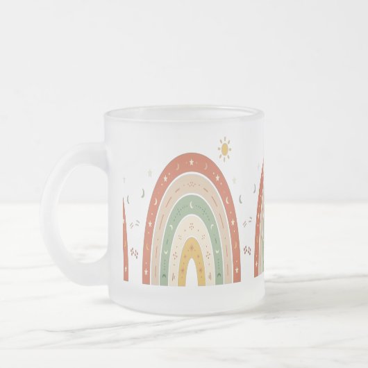 Boho Regenboog Matglas Koffiemok of Cute Ea (Links)