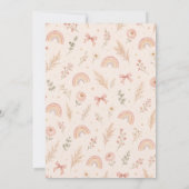 Boho Regenboog Meisje Baby Shower Kaart (Achterkant)