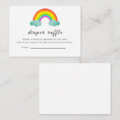 Boho Regenboog Meisje Luier Raffle Kaart (Voorkant / Achterkant)