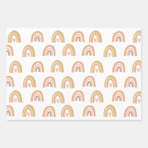 Boho Regenboog Meisje Verjaardagsfeestje Favoriete Inpakpapier Vel