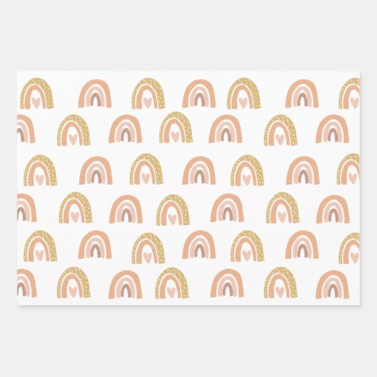 Boho Regenboog Meisje Verjaardagsfeestje Favoriete Inpakpapier Vel (Voorkant)