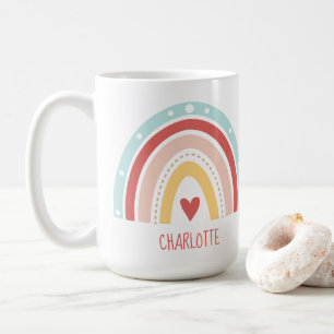 Boho Regenboog Meisjesnaam Waterverf Cocoa Koffiemok