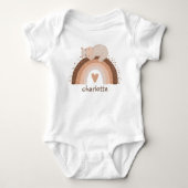 Boho Regenboog met nijlpaardmonogram  Romper (Voorkant)