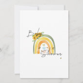 Boho regenboog met zonnebloemen Baby shower Kaart (Achterkant)