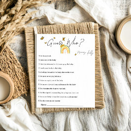 Boho Regenboog met Zonnebloemen Raad wie spel