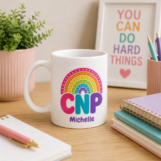 Boho Regenboog Monogram CNP Koffiemok