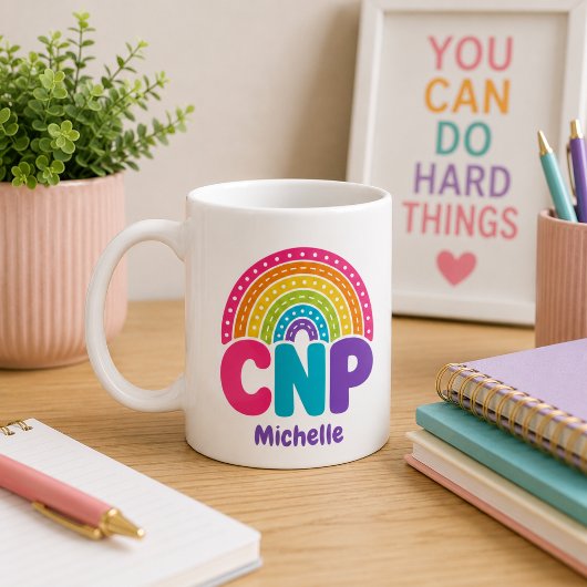 Boho Regenboog Monogram CNP Koffiemok