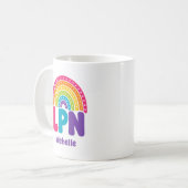 Boho Regenboog Monogram LPN Koffiemok (Voorkant links)