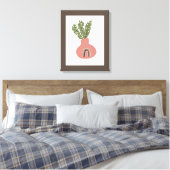 Boho Regenboog Natuurlijke Terracotta Pot Plantenl Canvas Afdruk (Insitu (Slaapkamer))