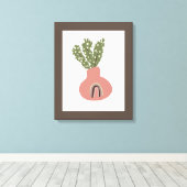 Boho Regenboog Natuurlijke Terracotta Pot Plantenl Canvas Afdruk (Insitu (Houten vloer))