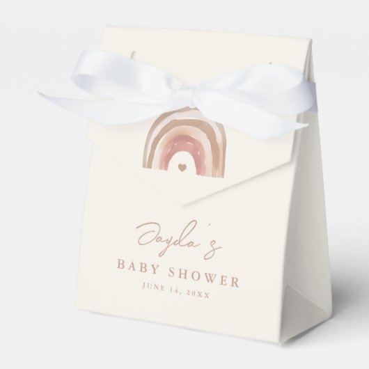 Boho Regenboog Neutrale Baby Shower Bedankdoosjes (Voorkant Zijde)