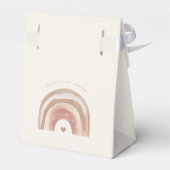 Boho Regenboog Neutrale Baby Shower Bedankdoosjes (Achterkant)