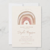 Boho Regenboog Neutrale Baby Shower Kaart (Voorkant)