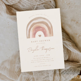 Boho Regenboog Neutrale Baby Shower Kaart