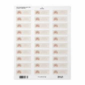 Boho Regenboog Neutrale Baby Shower Retouradres Etiket (Full Sheet)