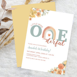 Boho Regenboog Onederful Verjaardagsuitnodiging –  Kaart