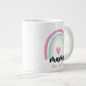 Boho Regenboog Op Maat Mama Oprichtingsjaar Aanden Grote Koffiekop (Voorkant rechts)