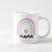Boho Regenboog Op Maat Mama Oprichtingsjaar Aanden Grote Koffiekop (Rechts)