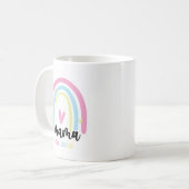 Boho Regenboog Op Maat Mama Oprichtingsjaar Aanden Koffiemok (Voorkant links)