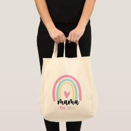 Boho Regenboog Op Maat Mama Oprichtingsjaar Aanden Tote Bag