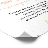 Boho regenboog pampas Gras baby shower teken Poster (Hoek)