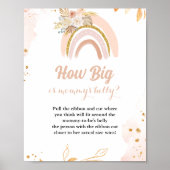 Boho regenboog pampas Gras baby shower teken Poster (Voorkant)