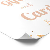 Boho Regenboog Pampas Grass Baby kaart & geschenke Poster (Hoek)