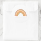 Boho Regenboog partij of baby shower gunst sticker (Tas)