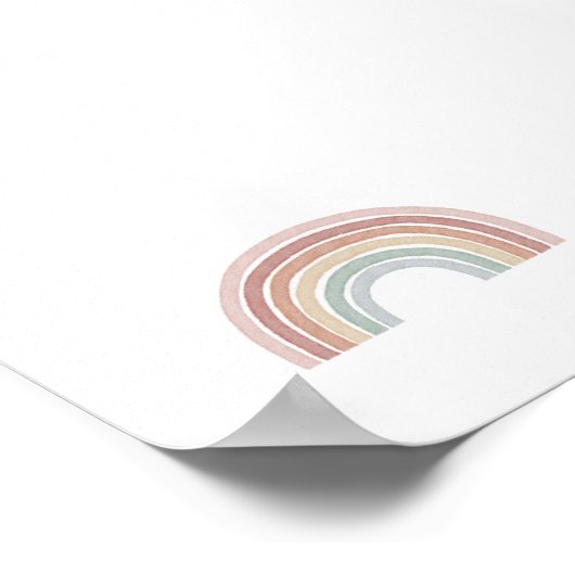 Boho regenboog pastel print (Hoek)