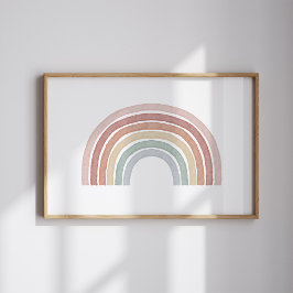 Boho regenboog pastel print