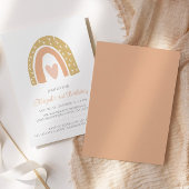 Boho Regenboog Pastel Roze Hart Verjaardagsfeest Kaart