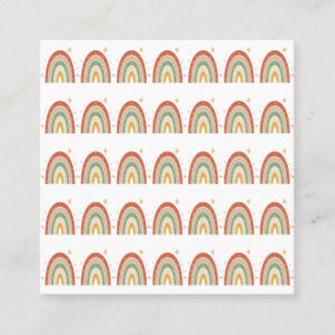 Boho Regenboog Patroon Nekdas Vierkante Visitekaartje