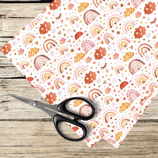 Boho regenboog patroon tissuepapier