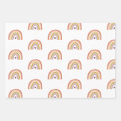 Boho regenboog perzik Paarse Baby shower Inpakpapier Vel (Voorkant)