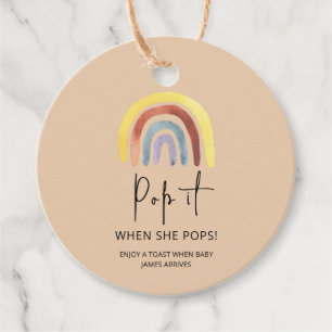 Boho regenboog Pop als ze pop Bedankjes Labels